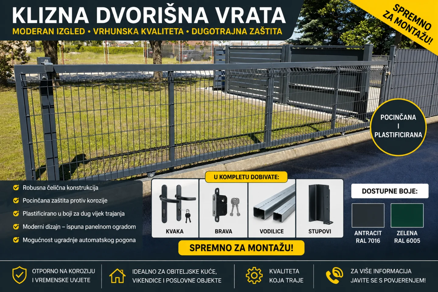 Vrata za panelne ograde - Jurval ograde 